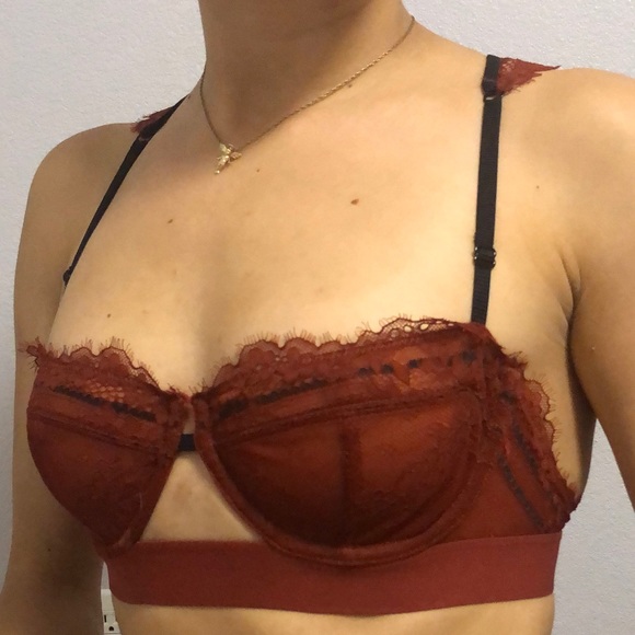 Free People Other - FREE PEOPLE Size 34 B Black and Rust Bralette !!